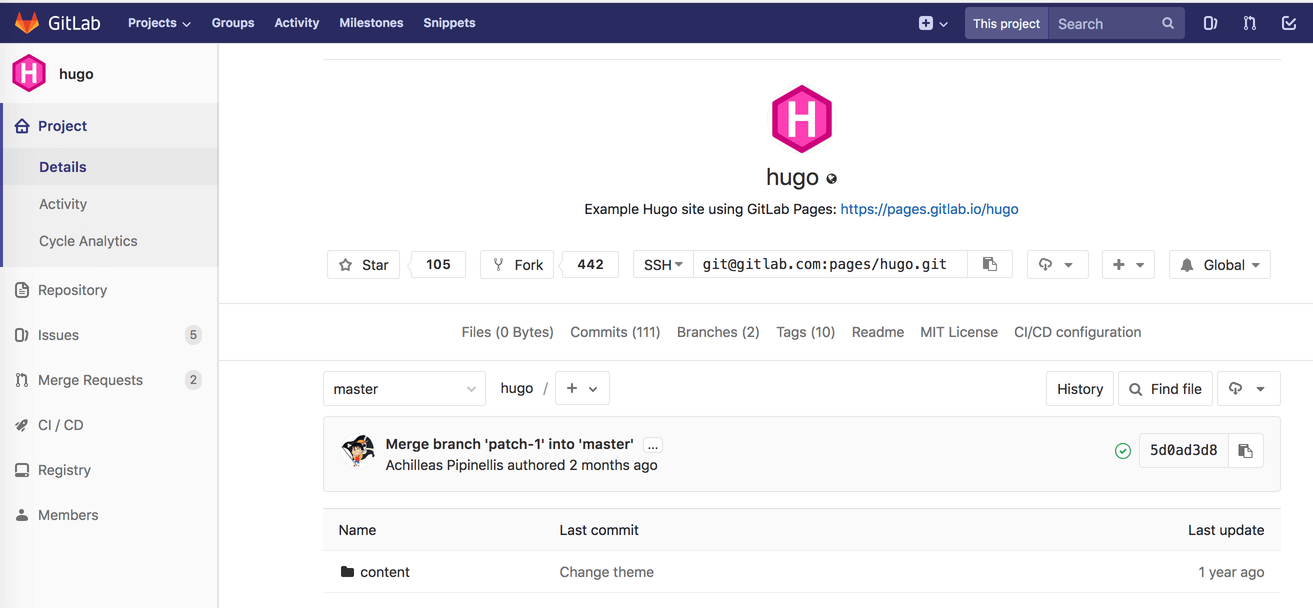使用 Hugo 及 GitLab Pages 建立部落格